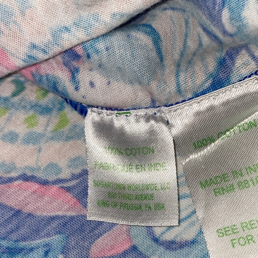 🎈Lilly Pulitzer Girls Mini Kristen Play Dress in Blue and Pink Floral - Picture 8 of 14